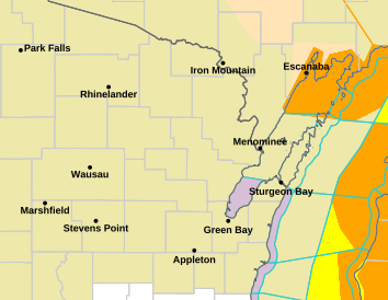 Declared warnings as of 9 PM CST, courtesy of Green Bay NWS Offices. The storm has passed! Image Description